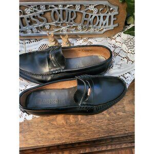 Men's Dexter Vintage 90s/y2K Leather Black Penny Loafers 9.5 Preppy Old Money
